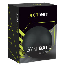 М'яч для фітнесу (фітбол) Actiget 85 см з насосом Black, код: ACT0148