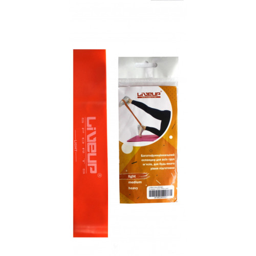 Фітнес гумка LiveUp Latex Loop Light 500х50 мм помаранчевий, код: 6951376105568