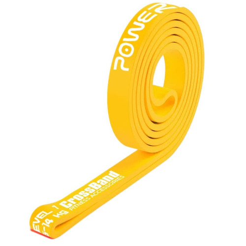 Еспандер-петля (гумка для фітнесу і кроссфіту) PowerPlay Power Band Light (5-14kg), жовтий, код: PP_4115_Yellow_(5-14 kg)