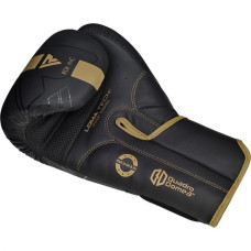 Боксерські рукавиці RDX F6 Kara Matte 14 унцій, чорний-золотий, код: BGR-F6MGL-14OZ