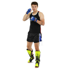 Захист гомілки та стопи дитячий Муай Тай, ММА, Кікбоксинг Maraton XL, салатовий-чорний, код: BO-9321_XLLGBK