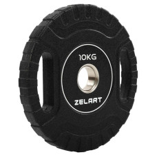 Блини диски CPU покриття 2 Handle металева втулка Zelart ø51мм, 10кг ,чорний, код: TA-3438-10
