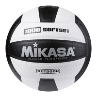 М'яч волейбольний Mikasa 1000 SoftSet, чорно/білий.  Знижка на ящик., код: RX-1000/2