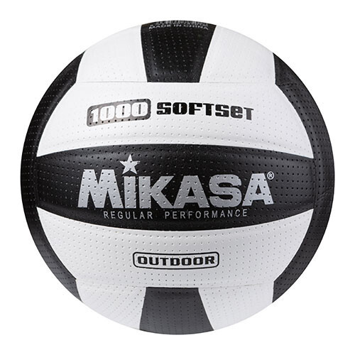 М'яч волейбольний Mikasa 1000 SoftSet, чорно/білий.  Знижка на ящик., код: RX-1000/2