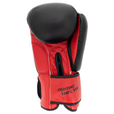 Боксерські рукавиці PowerPlay Classic 12 унцій, чорний-червоний, код: PP_3004_12oz_Bl/Red