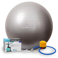 М'яч для фітнесу (фітбол) PowerPlay Ø65 cm Gymball + помпа, сірий, код: PP_4001_65_Grey
