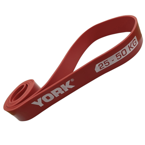 Резинка для фітнесу York 25-50кг - 2080x45x4,5 мм, червоний, код: 0014961805055
