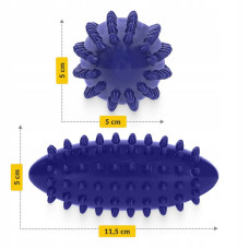 М"яч масажний огірок 4Fizjo Spike Bean 115x50 мм, синій, код: P-5905973400183