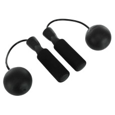 Скакалка бездротова з кулями ø6см FitGo чорний, код: FI-0780_BK