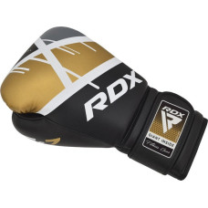 Боксерські рукавиці RDX F7 Ego 12 унцій, чорний-золотий, код: BGR-F7BGL-12oz
