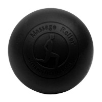 Масажний мячик EasyFit каучук 6,5 см, чорний, код: EF-2076-BK