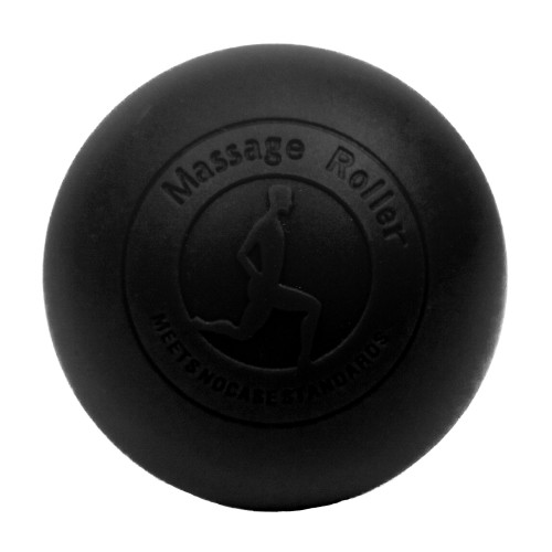 Масажний мячик EasyFit каучук 6,5 см, чорний, код: EF-2076-BK
