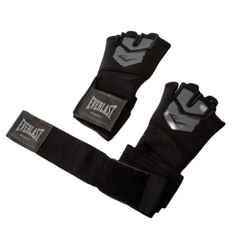 Бинти-рукавички Everlast Prospect Quick Wraps L/XL, чорний-сірий, код: 009283619480