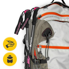 Трекінгові палиці Mountain Goat Peak+ 65-135 см, чорний-рожевий, код: P-5905973404648