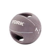 М'яч медбол 7кг York Fitness із двома ручками, сірий, код: 20014961807336