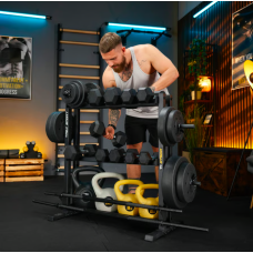Стійка 3-рівнева для гантелей, грифів та гирь Trex Sport TX-075DR, код: 5902308238275