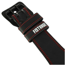 Пояс атлетичний шкіряний Fistrage L, ширина-15см, чорний-червоний, код: VL-4336_L