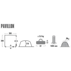 Павільйон High Peak Pavillon Light grey/Dark grey/Lime, код: 928986-SVA
