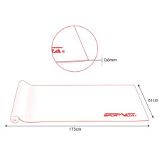 Килимок для йоги та фітнесу SportVida PVC 1730х610х6 мм, синій, код: SV-HK0053