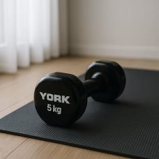 Гантелі для фітнесу вінілові круглі York Fitness 2х5кг чорний, код: 00-G00000411