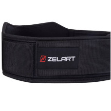 Пояс атлетичний посилений регульований Zelart L чорний, код: SB-165428_L-S52