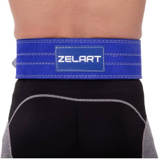 Пояс атлетичний шкіряний Zelart ширина 10см XXL, синій, код: SB-165155_XXL-S52