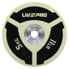 Бамперний диск поліуретановий LiveUp ø50.5мм, 5кг, білий-чорний, код: LP8027-5