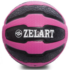 Медбол Zelart Medicine Ball 3 кг, чорний-рожевий, код: FI-0898-3