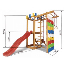 Дитячий ігровий комплекс для будинку PLAYBABY Babyland 2300х750х2100 мм, код: Babyland-14