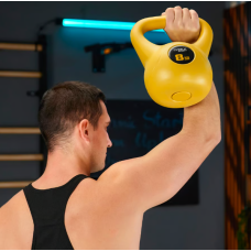 Гиря вінілова Trex Sport TX-008CKB 8кг, жовта, код: 5902308234734