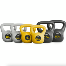 Гиря вінілова Trex Sport TX-008CKB 8кг, жовта, код: 5902308234734