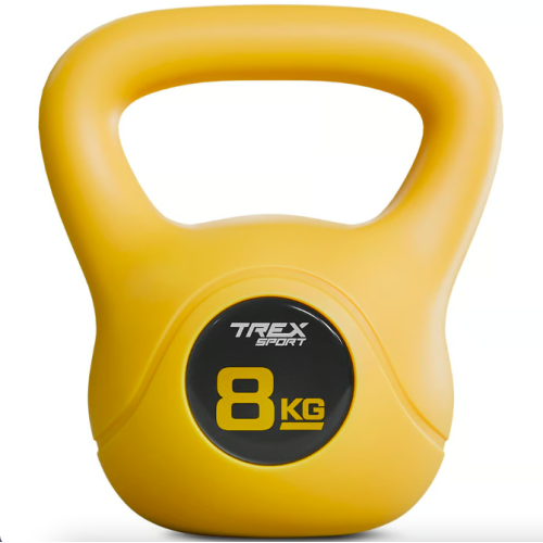 Гиря вінілова Trex Sport TX-008CKB 8кг, жовта, код: 5902308234734