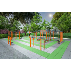 Спортивний комплекс InterAtletika Workout PRO 13350х5215х4014 мм, код: KF902-SM