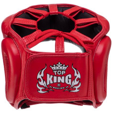Шолом боксерський з бампером шкіряним Top King Pro Training XL червоний, код: TKHGPT-OC_XLR-S52