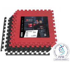 Мат-пазл Hop-Sport EVA 1см HS-A010PM - 6 частин чорно-червоний, код: 5902308224445
