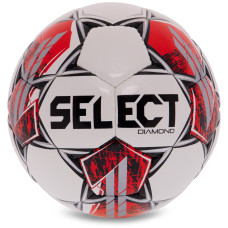 М'яч футбольний Select Diamonf V23 №4, білий-червоний, код: DIAMOND-WR