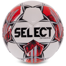 М'яч футбольний Select Diamonf V23 №4, білий-червоний, код: DIAMOND-WR