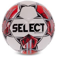 М'яч футбольний Select Diamonf V23 №4, білий-червоний, код: DIAMOND-WR
