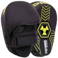 Лапа вигнута для боксу та єдиноборств Fistrage Flex 240x180x60 мм, 2шт, чорний-салатовий, код: VL-5485_BKLG