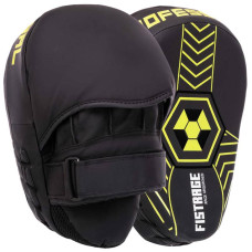 Лапа вигнута для боксу та єдиноборств Fistrage Flex 240x180x60 мм, 2шт, чорний-салатовий, код: VL-5485_BKLG