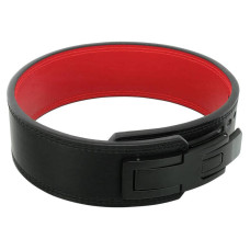 Пояс для пауерліфтингу з карабіном шкіряний Mdbuddy Weightlifting Belt S, чорний-червоний, код: TA-3231_SBKR