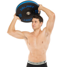 Бамперні диски гумові Zelart Bumper Plates 51мм, 20кг, чорний-синій, код: TA-4790-20