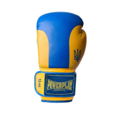 Боксерські рукавиці PowerPlay Ukraine синьо-жовті 12 унцій, код: PP_3021_12oz_Blue-Yellow