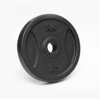 Диск сталевий RN-Sport 2,5 кг під гриф Ø25мм для штанги з Quatro хватом, код: RN_quatro2,5