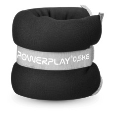 Обважнювачі-манжети для ніг та рук PowerPlay Ankle/Wrist Weights 2х0,5 кг, чорний, код: PP_4349_Black_0.5