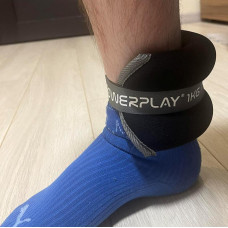 Обважнювачі-манжети для ніг та рук PowerPlay Ankle/Wrist Weights 2х0,5 кг, чорний, код: PP_4349_Black_0.5