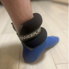 Обважнювачі-манжети для ніг та рук PowerPlay Ankle/Wrist Weights 2х0,5 кг, чорний, код: PP_4349_Black_0.5