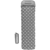 Надувний килимок Outtec 195х55х5см з подушкою соти сірий, код: 5907766662877