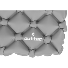 Надувний килимок Outtec 195х55х5см з подушкою соти сірий, код: 5907766662877