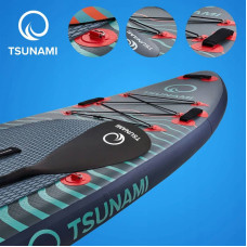 Надувна SUP дошка Tsunami Wave з веслом, 3500х810х150 мм, сірий, код: P-5907739314222